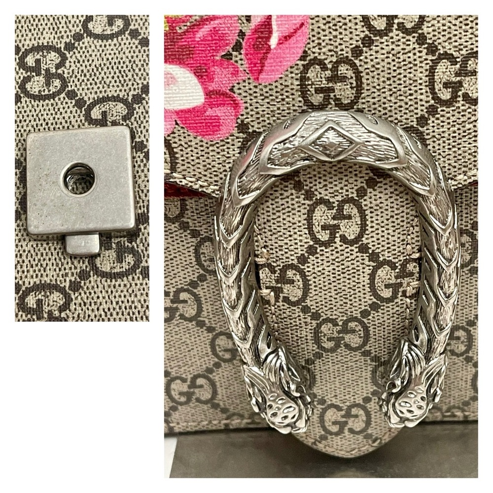 GUCCI GG Supreme Monogram Blooms Dionysus Shoulder Bag - Picture 13 of 16
